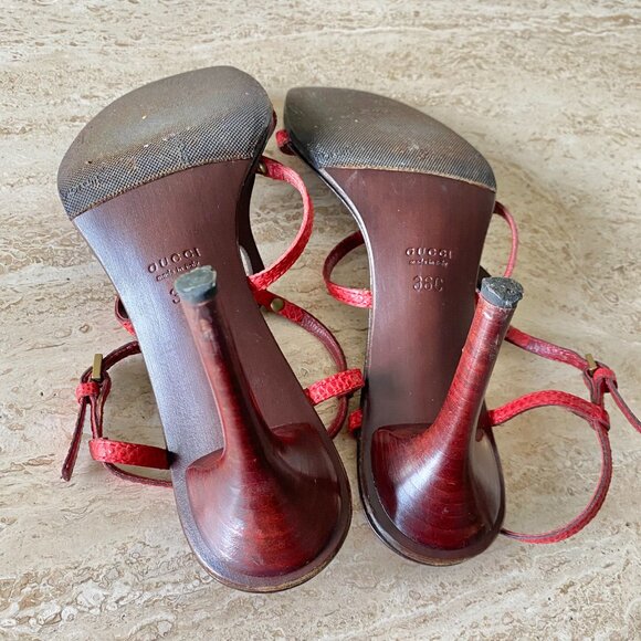 Vintage Gucci Tom Ford-era Horsebit Sandal Heels - Picture 8 of 8